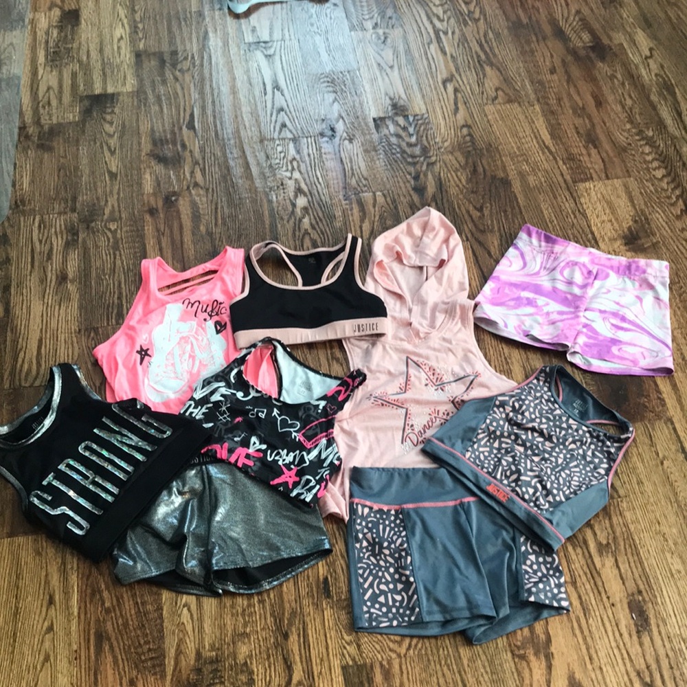 Justice Sports Bras, Tops, and Spandex
